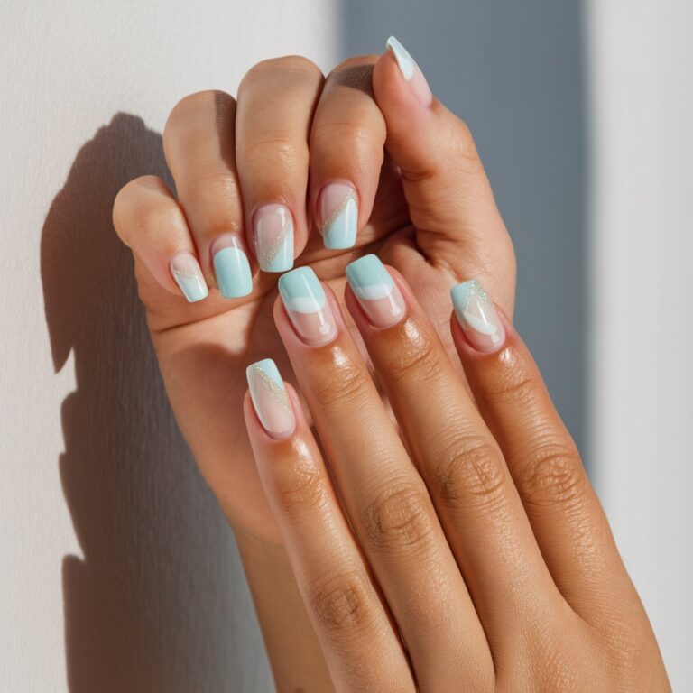 Blue Beauty: Aquamarine Nail Designs for School